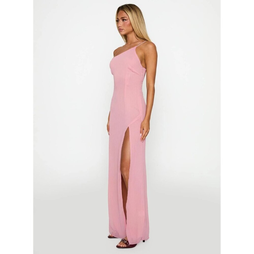 Princess Polly Kiss Of Life Maxi Dress Pink One Shoulder Size 4 NWT - Picture 4 of 6